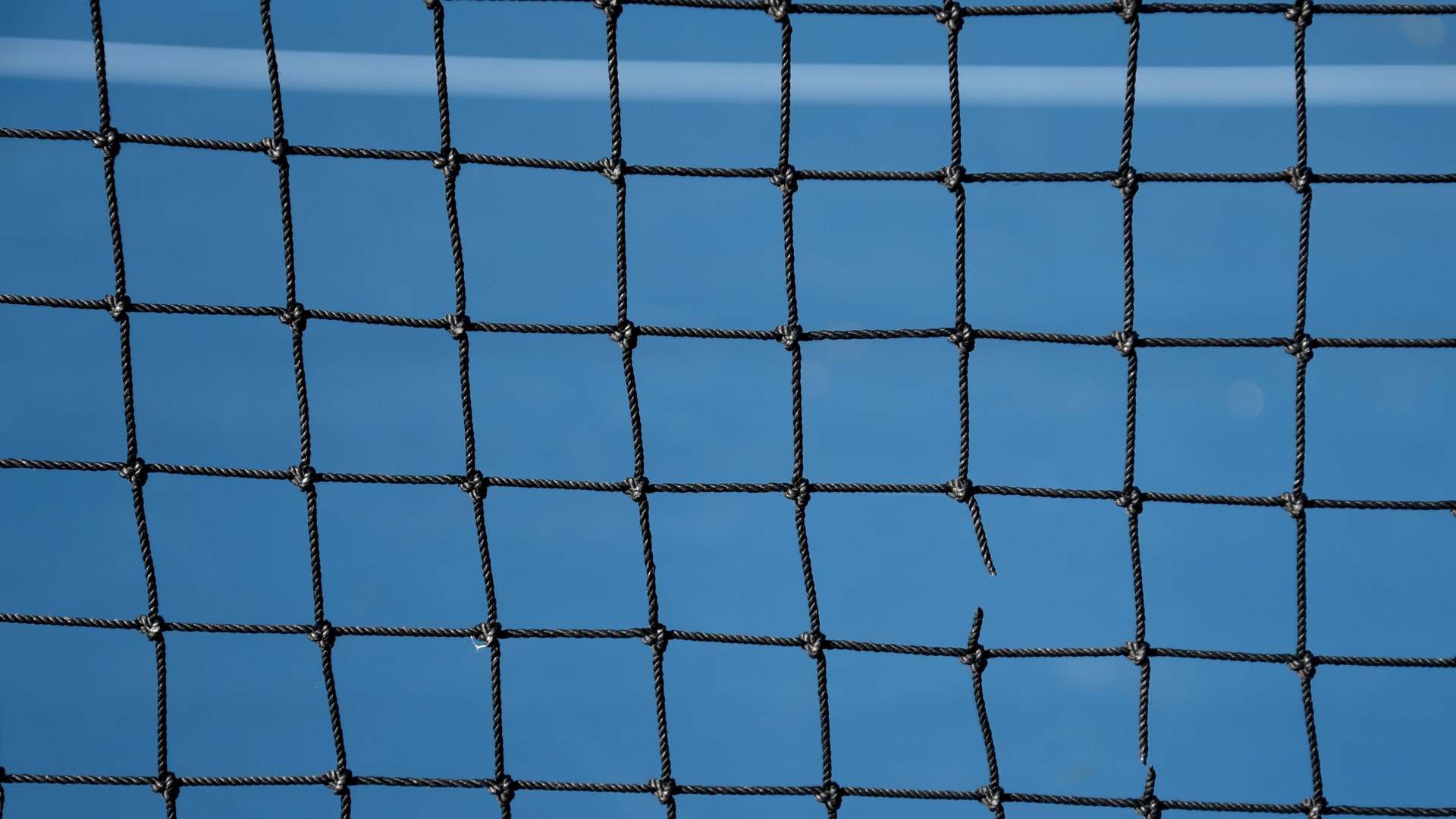 Football net close up