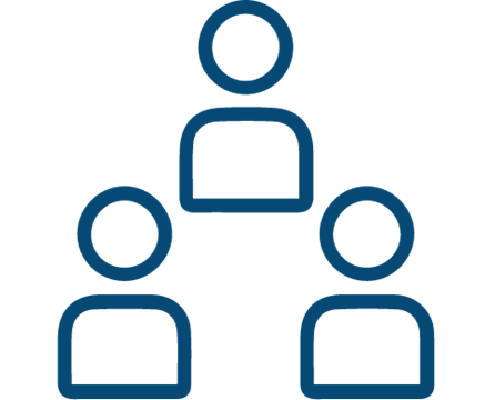 Icon of multiple people showing a team